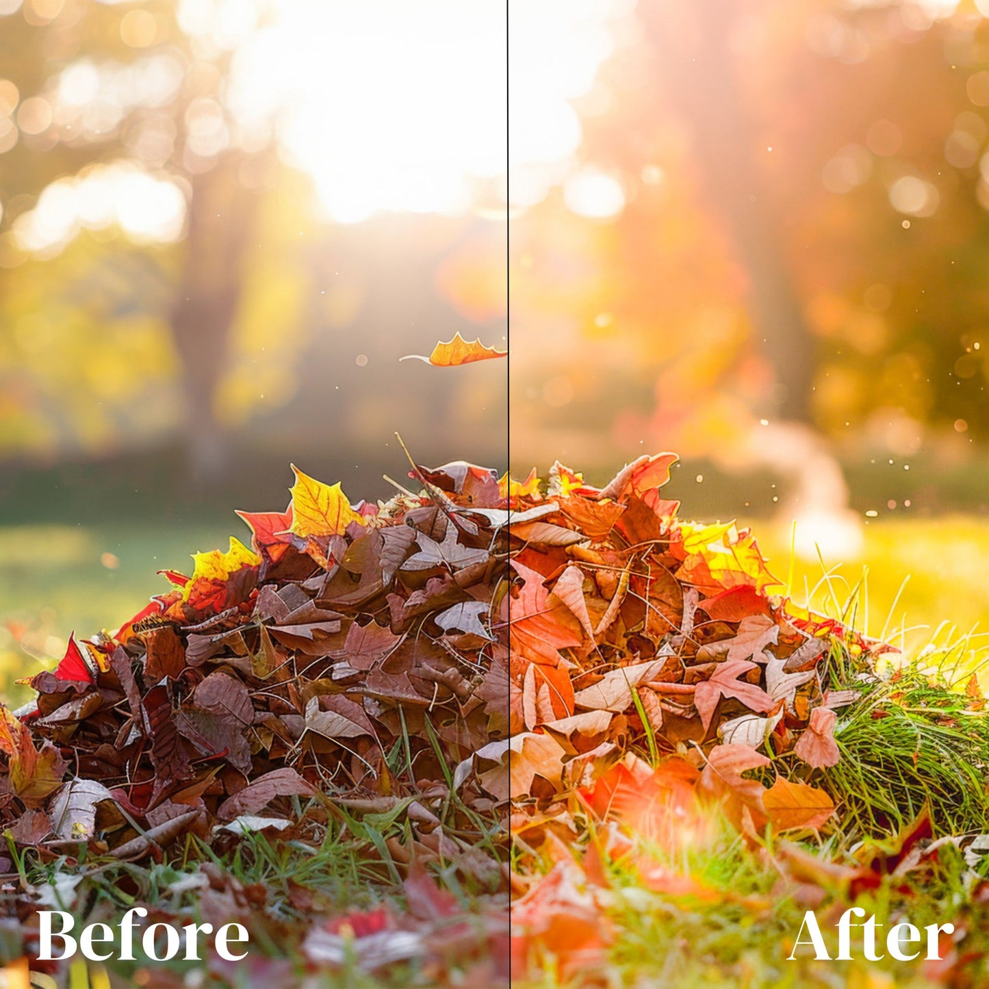 10 AUTUMN LEAVES Lightroom Presets, 10 Mobile & Desktop Presets, Warm Moody Presets, Autumnal, Fall, Bright Orange, Outdoor, Family, Nature - KosmosMockups