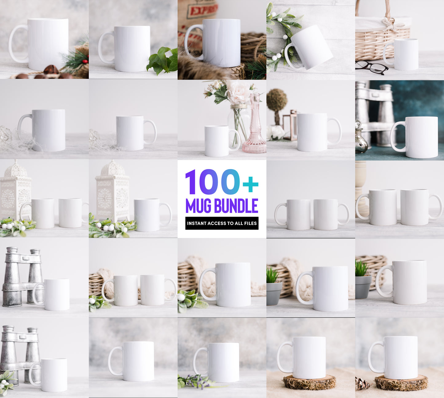 200+ Entire Shop Mockup Bundle, Tumblers, Clear Glass Can, Video Mockups, 40 Oz Tumbler Mockups, Mugs mockups, Tote Bags and more