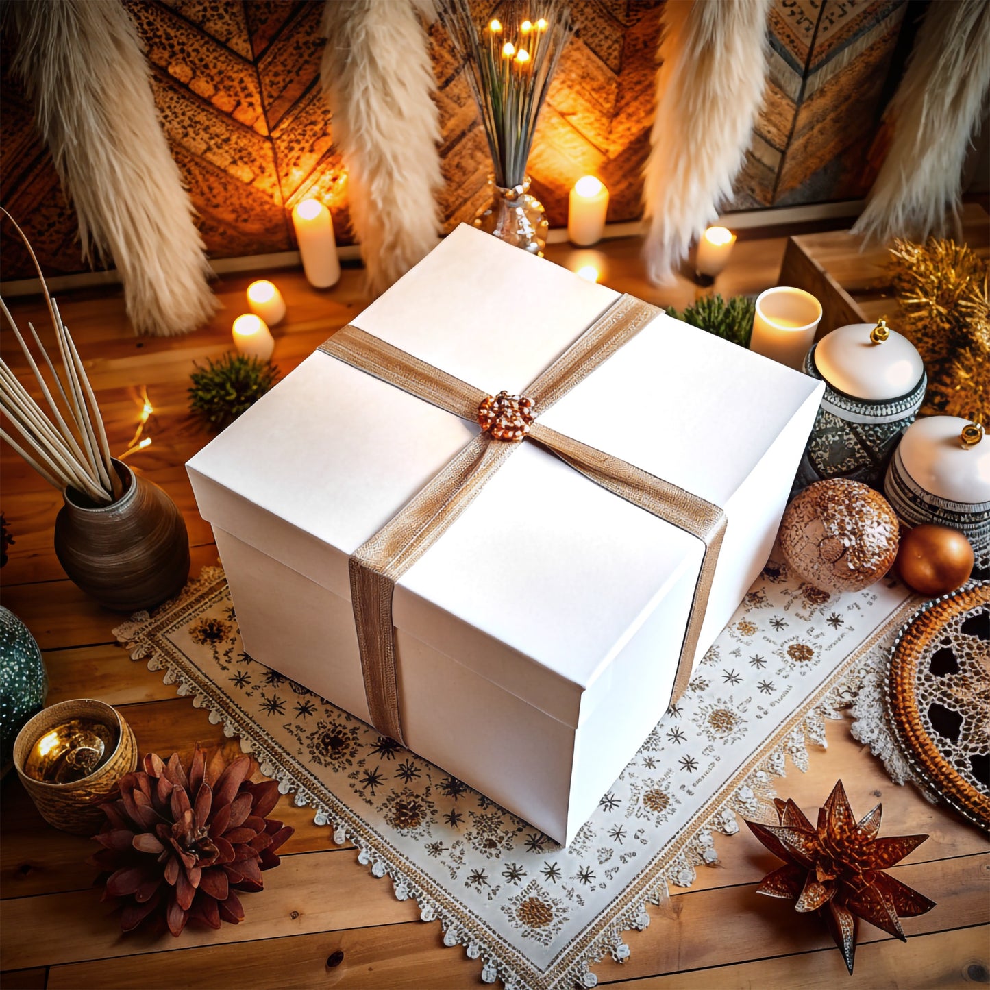 75+ Gift Box and Wrapping Paper Mockup Bundle for Canva Easy Use Transparent PNG Drag And Drop Gift Paper Mockup Product Gift Box Template