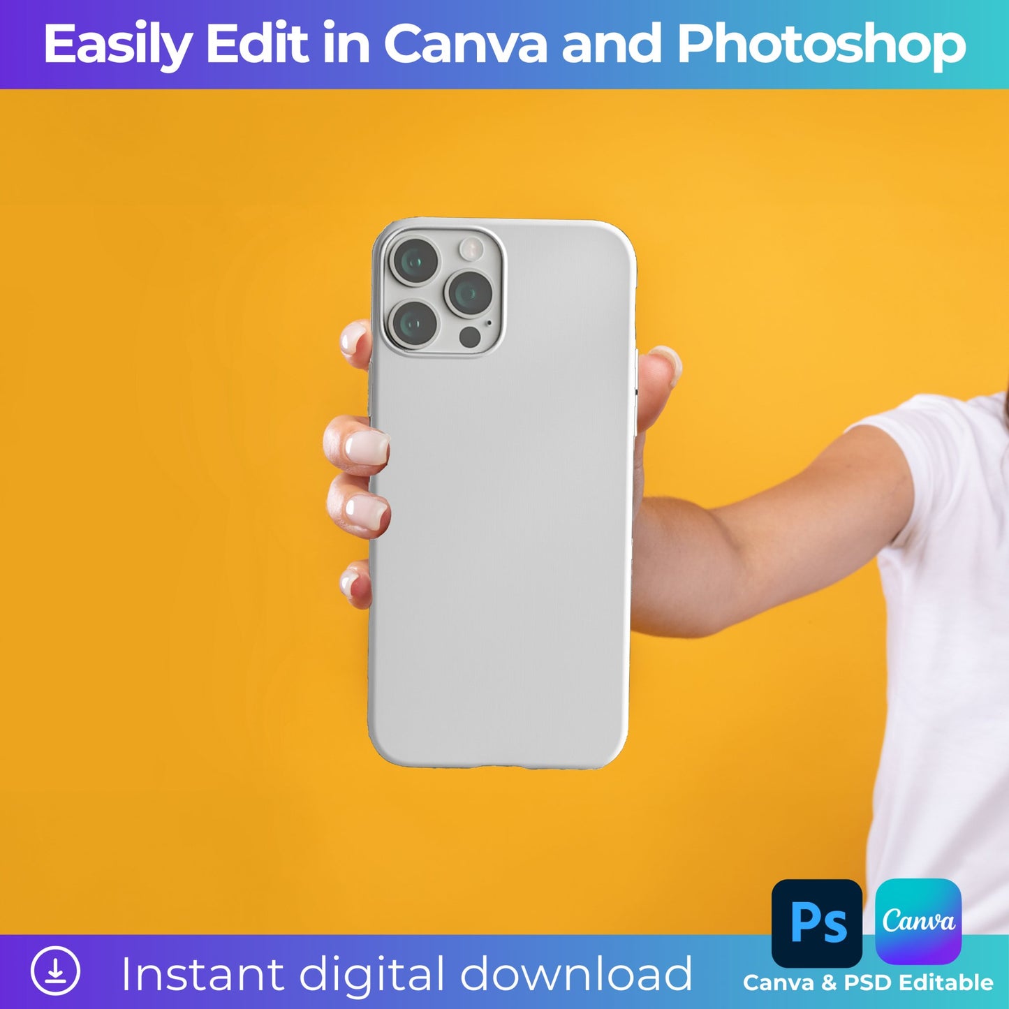 Iphone Case Mockup Canva , Iphone Hand with Case Template Canva, Iphone mockup, Phone Case Mockup - KosmosMockups