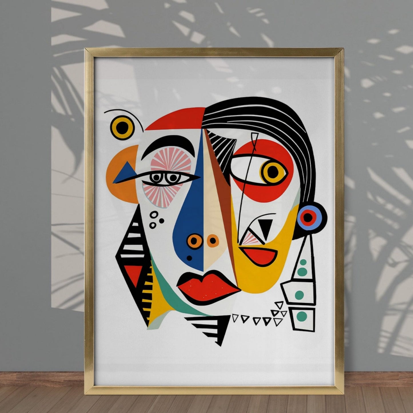 Video Mockup Vertical | Gold PortraitA3 Frame Animated Mockup | Frame Video Mockup | Natural Shadows | PSD mp4 | Frame B06H - KosmosMockups