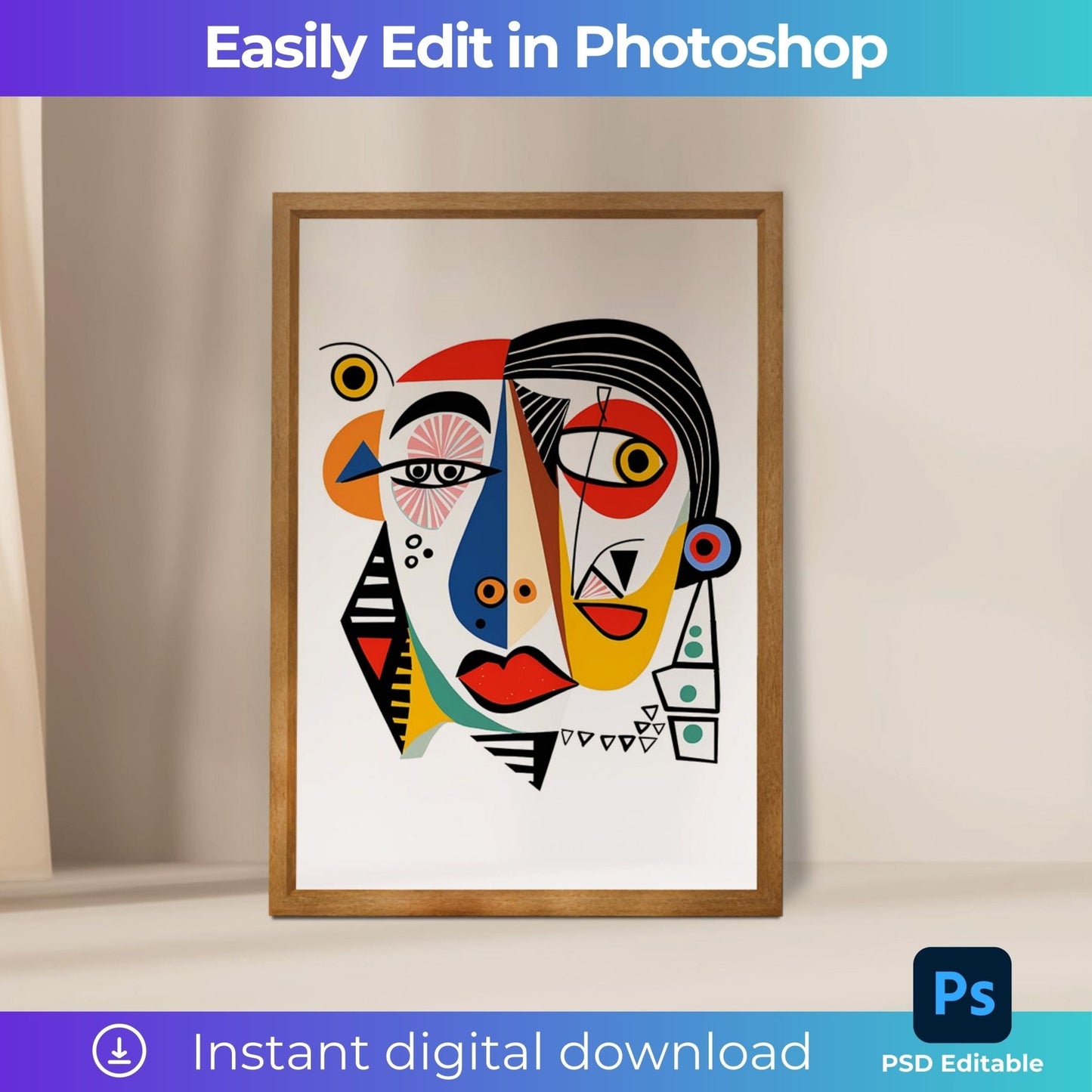 Video Mockup Vertical | Wood PortraitA3 Frame Animated Mockup | Frame Video Mockup | Natural Shadows | PSD mp4 | Frame B06H - KosmosMockups