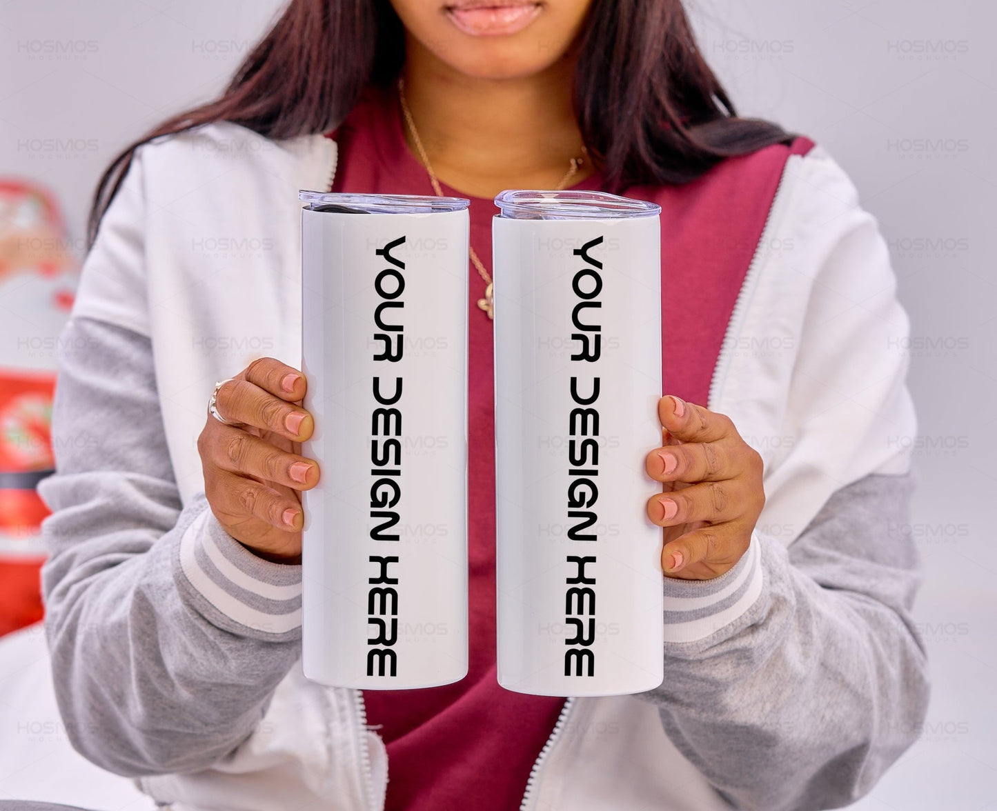20oz Tumbler Mockup, Hands Holding Tumbler Mockup, Canva Tumbler Template, Double Tumbler Canva Mockup, Photoshop Tumbler Mockup - KosmosMockups