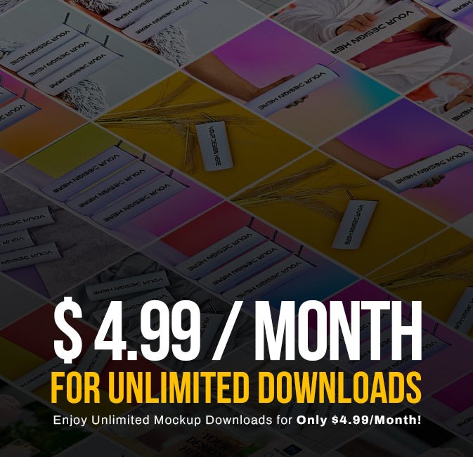 One Month Subscription - Full Access to All Mockups on this Site - KosmosMockups