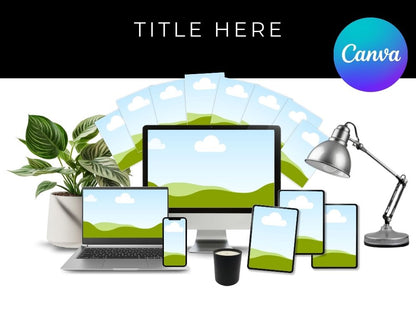 Free Canva Mockup Template Bundle, 100+ Mock Up Digital Product Sales Scenes