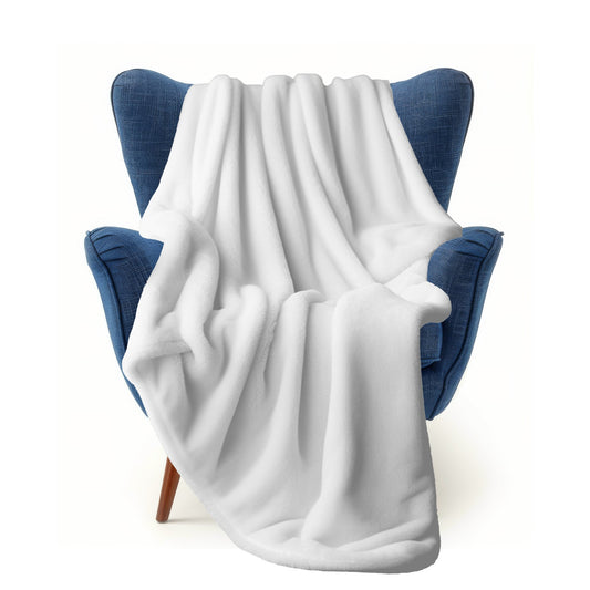 Blanket Mockup for Canva | Blanket in a chair | Drag and drop in Canva & Smart Object for Photoshop | Digital Download. - KosmosMockups