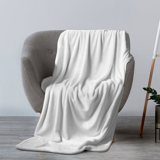 Blanket Mockup for Canva | Blanket in a chair | Drag and drop in Canva & Smart Object for Photoshop | Digital Download. - KosmosMockups