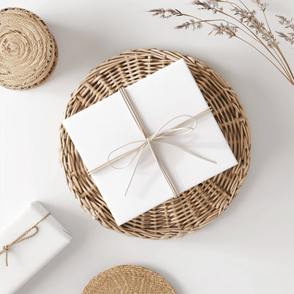 75+ Gift Box and Wrapping Paper Mockup Bundle for Canva Easy Use Transparent PNG Drag And Drop Gift Paper Mockup Product Gift Box Template