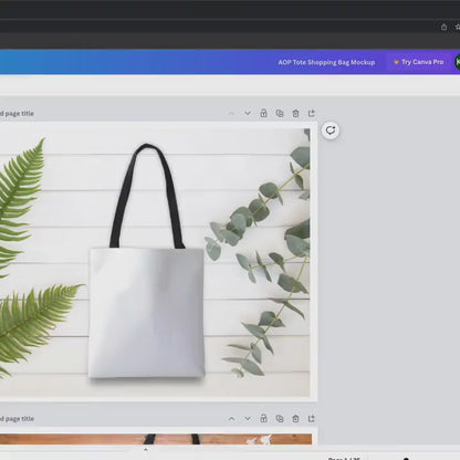 25x AOP Tote Shopping Bag Mockup, Shopping Tote Mock-Up, Gift Mockup, Printify Tote Bag Template Canva/Photoshop Mock-up, Instant download