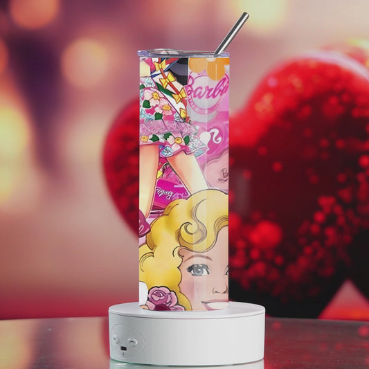 20oz Tumbler Canva Rotating Mock-Up, Valentine Day, Love Background - Easily place your design in CANVA