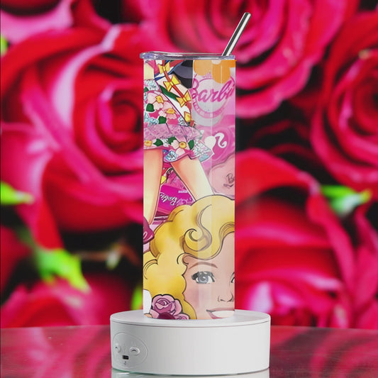 20oz Tumbler Canva Rotating Mock-Up, Valentine Day, love background theme - Easily place your design in CANVA