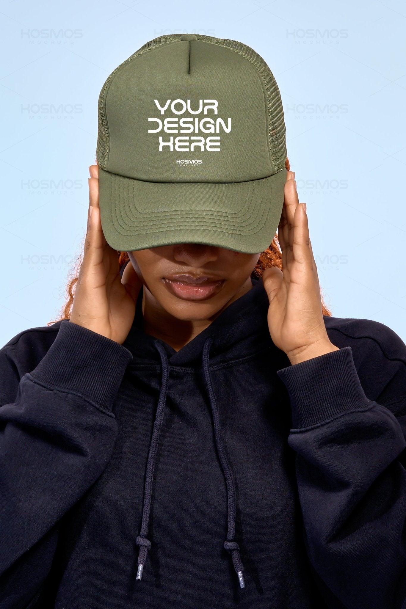 Army Green Hat Mockup, Model Mockup, Hat Mockup, Snapback Hat Mockup, Baseball Hat Mockup, Hat Mockup Template, Hat Mockup Free Psd, Blank Hat Mockup, Bucket Hat Mockup, Trucker Hat Mockup, Baseball Hat Psd Mockup, Hat Mockup Free Download - KosmosMockups