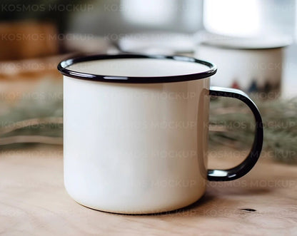 Enamel camping mug mockup bundle. Adventure camping cup. Bestseller mock-up, single mug, mock-ups. Blank cup mockups - KosmosMockups