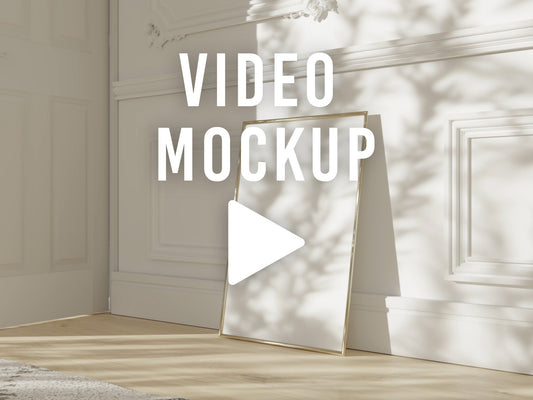 Video Frame Mockup | DIN A ISO | Contemporary | Animated Mockup | Vertical Frame Mockup | Natural Shadows | PSD mp4 | B21 - KosmosMockups